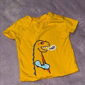 Dip Baby Boy’s Bright Yellow Dinosaur RAWR Short Sleeve T-Shirt Size 3-6 Months